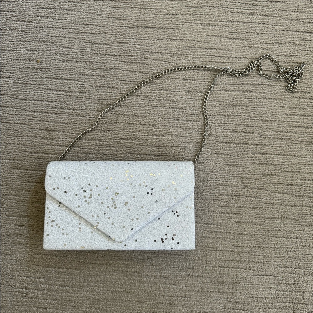 Sparkly white purse - bridal / bachelorette